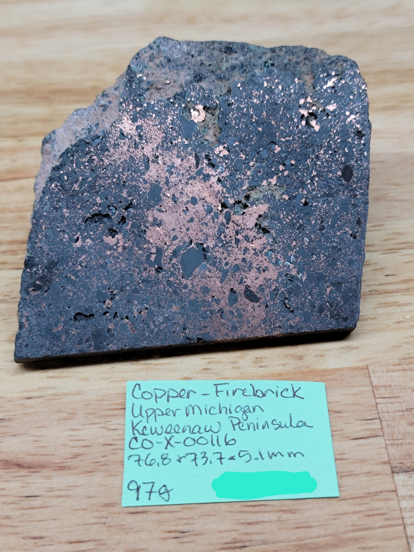 Old Copper Smelter Firebrick Copper Ore CO-x-00116