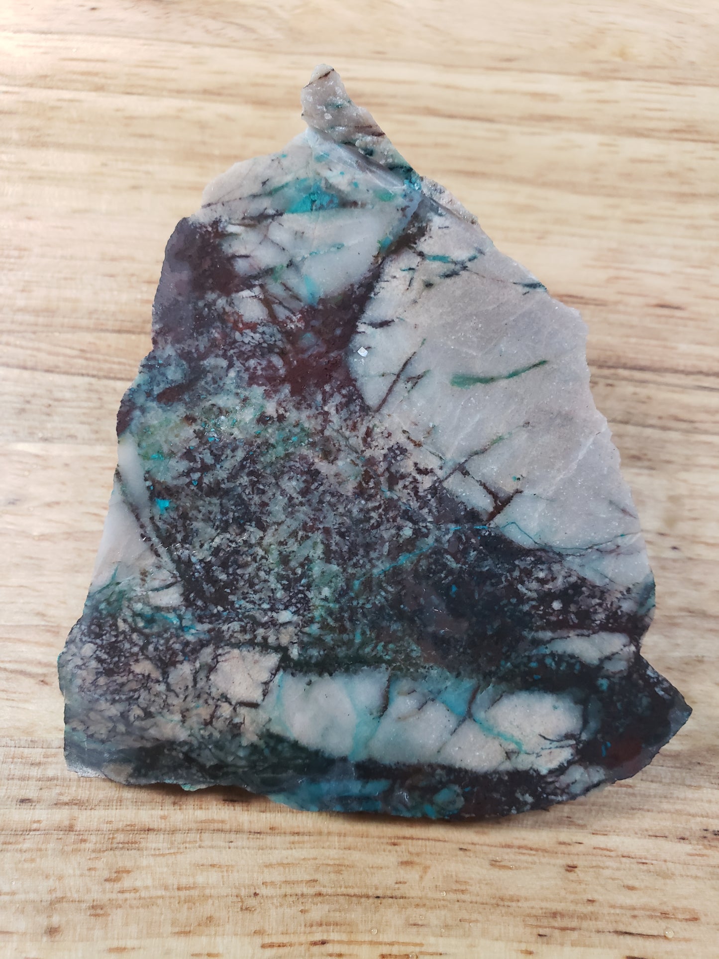 Chrysocolla in Quartz with Iron - OT-x-00080