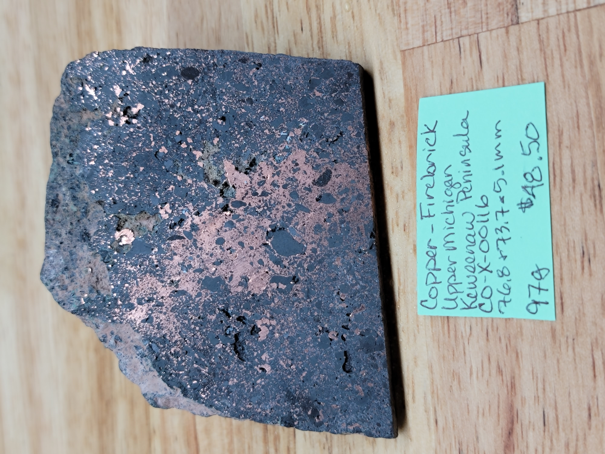 Old Copper Smelter Firebrick Copper Ore CO-x-00116