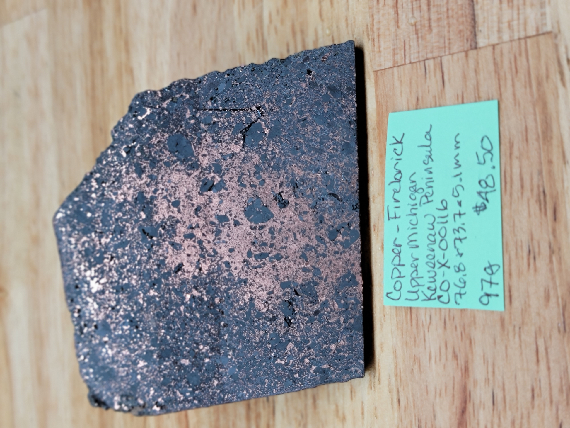 Old Copper Smelter Firebrick Copper Ore CO-x-00116